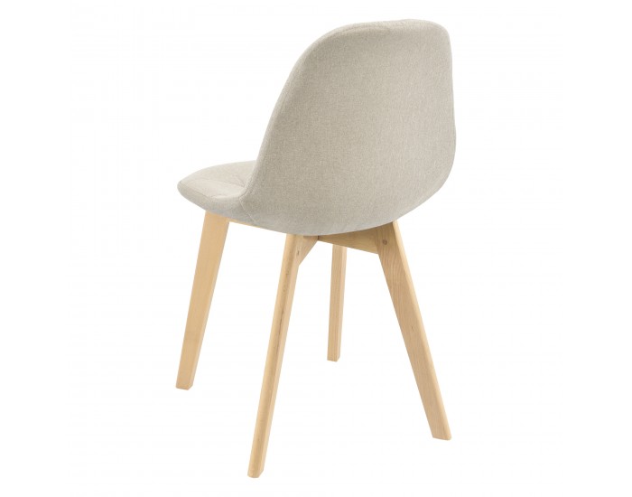 Трапезен стол Kopparberg,  Комплект от 2 броя, бежов цвят