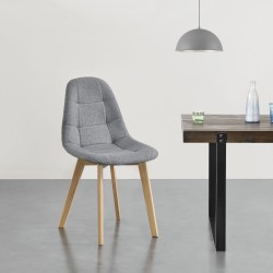 Трапезен стол Копарберг,  Комплект от 2 броя,  Светлосив цвят - Столове