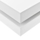 Холна маса, 75 x 75 x 35,5 cm,ПДЧ, с меламиново покритие и 4 плота за съхранение, Бяла