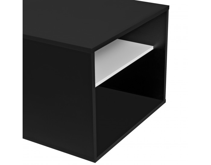 Холна маса Osby, размери 41x110x50 см, черно/бял цвят