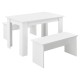 Комплект маса и пейка Hokksund, размери  110x70 см,  с 2 пейки, в бял цвят