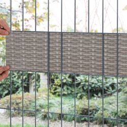 Фолио за ограда Jesteburg, 4 рола, Визия на сив ратан - Материали за декорация