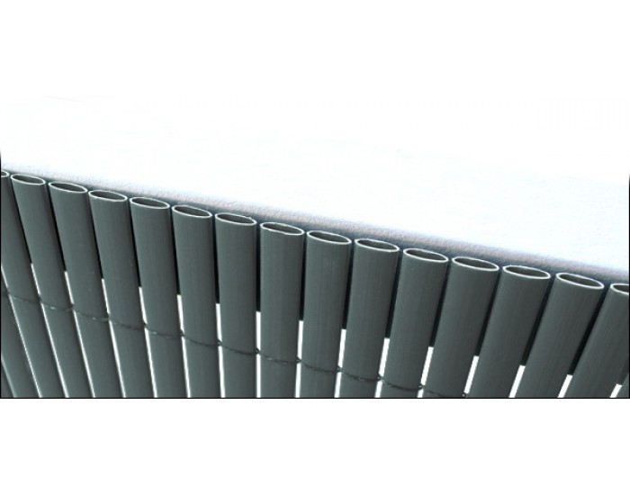 PVC плътна, непрозрачна ограда 90 x 300 cm, Сива
