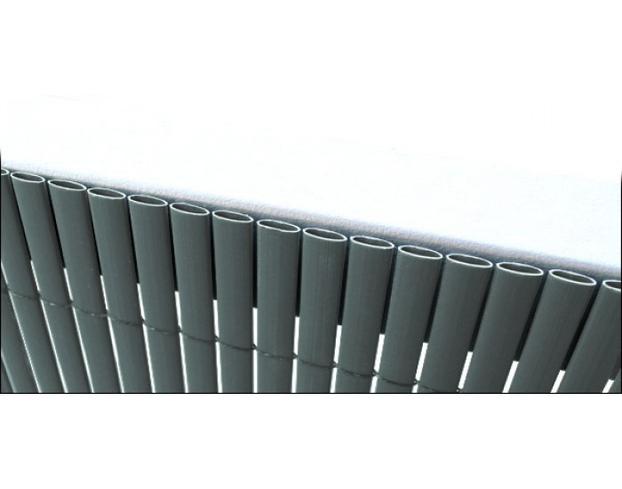 PVC плътна, непрозрачна ограда 90 x 300 cm, Сива PVC плътна, непрозрачна ограда 90 x 300 cm, Сива