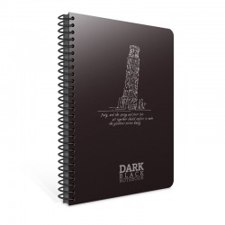 Gipta Dark Тетрадка 17 x 24 cm, с черни листове, PP корица, със спирала, 50 листа - Хартия и документи