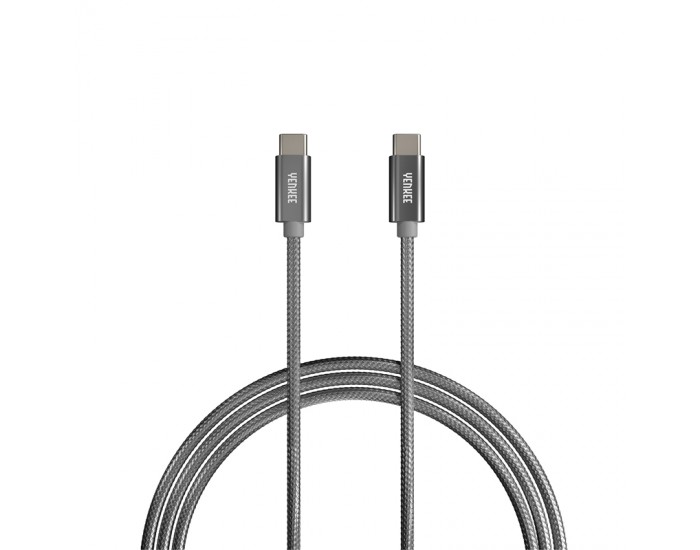 Yenkee Кабел USB Type-C към USB Type-C, 2 m, сив Yenkee Кабел USB Type-C към USB Type-C, 2 m, сив