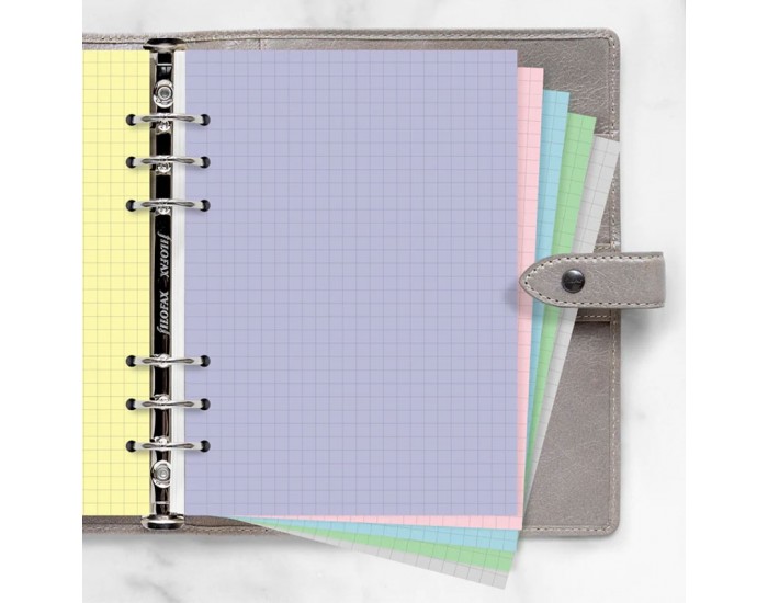 Filofax Пълнител за органайзер Pastel, A5, на квадратчета, цветен Filofax Пълнител за органайзер Pastel, A5, на квадратчета, цветен