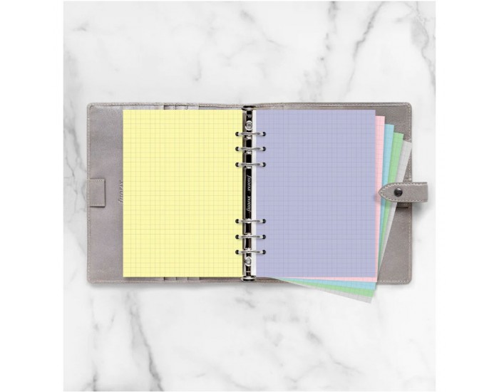 Filofax Пълнител за органайзер Pastel, A5, на квадратчета, цветен Filofax Пълнител за органайзер Pastel, A5, на квадратчета, цветен