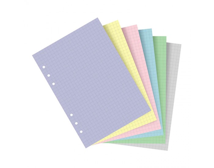 Filofax Пълнител за органайзер Pastel, A5, на квадратчета, цветен Filofax Пълнител за органайзер Pastel, A5, на квадратчета, цветен