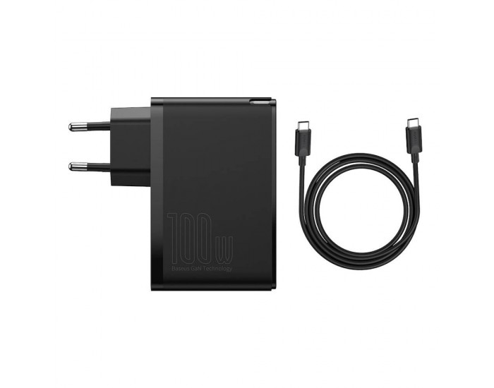 Зарядно устройство Baseus CCGAN2P-L01 GaN 2 Pro Charger 100W черно