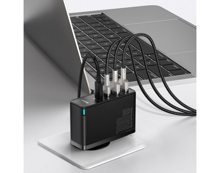 Зарядно устройство Baseus CCGAN2P-L01 GaN 2 Pro Charger 100W черно