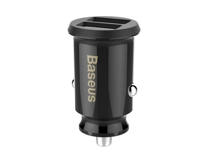 Зарядно за кола Baseus Grain Dual с два USB-А изхода 5V 3.1A, черно