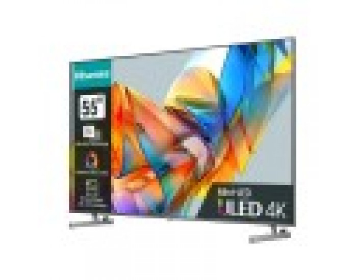 Телевизор Hisense 55" U6KQ, 4K Ultra HD 3840x2160, ULED, Quantum Dot, 60Hz, IPS, HDR 10+, HLG, Dolby Vision IQ, Dolby Atmos, Smart TV, WiFi 5GHz, WiFi Direct, BT, Anyview Cast, 3xHDMI, 2xUSB, LAN, CI+, DVB-T2/C/S2, Black