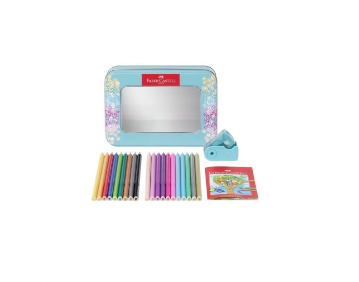 Faber-Castell Цветни моливи Sparkle, 20 цвята, с острилка Faber-Castell Цветни моливи Sparkle, 20 цвята, с острилка
