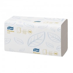 Tork Кърпи за ръце Xpress H2, двупластови, целулозни, 150 къса, 21 броя - Tork
