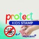 Colop Печат Microban Printer 20 Protect Kids, правоъгълен, черен Colop Печат Microban Printer 20 Protect Kids, правоъгълен, черен