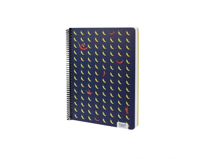 Colori Тетрадка, A4, широки редове, 4 теми, офсетова хартия, спирала, твърда корица, 200 листа Colori Тетрадка, A4, широки редове, 4 теми, офсетова хартия, спирала, твърда корица, 200 листа