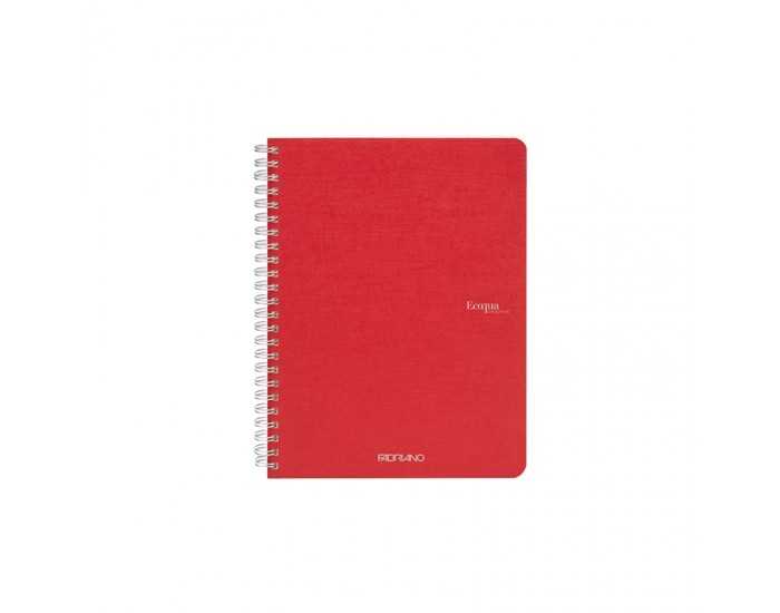 Fabriano Тетрадка Ecoqua, A4, картонена корица, със спирала, 70 листа, малина Fabriano Тетрадка Ecoqua, A4, картонена корица, със спирала, 70 листа, малина
