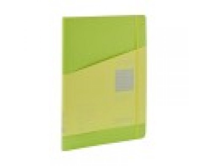 Fabriano Тетрадка Ecoqua+, A4, картонена корица, със скрита спирала, 70 листа, лайм