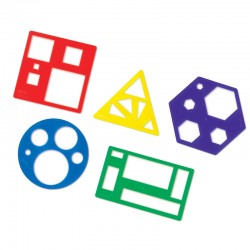 Learning Resources Шаблони, с геометрични фигури, 5 броя - Learning Resources
