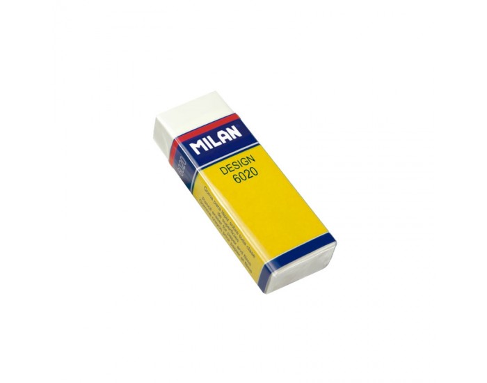 Milan Гума за молив Design 6020, голяма, бяла Milan Гума за молив Design 6020, голяма, бяла