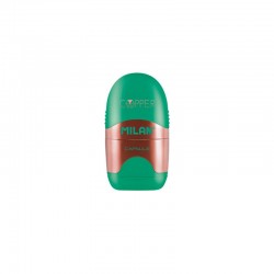 Milan Острилка Copper, единична, с гума, цвят асорти - Моливи и Аксесоари