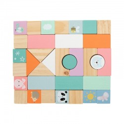 Small Foot Конструктор с количка, дървен, 34 х 27 х 36 cm, 35 части - Small Foot