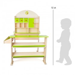 Small Foot Щанд за магазин, дървен, 87 х 78 х 112 cm - Пъзели и Игри