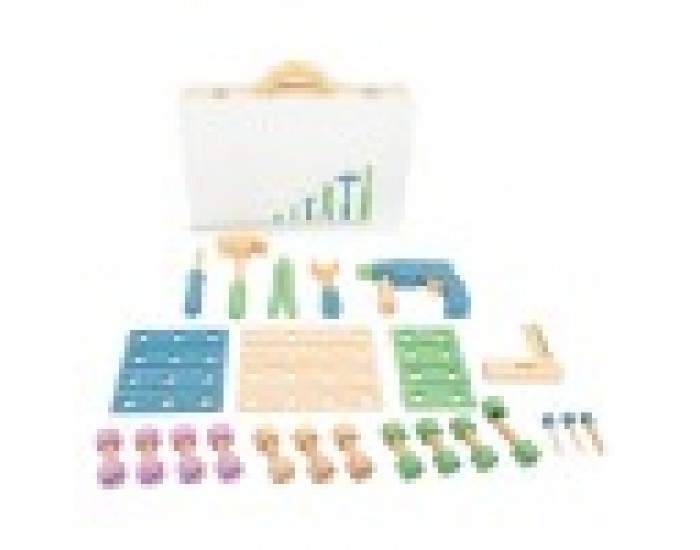 Small Foot Куфарче с инструменти, детско, дървено, 43 части Small Foot Куфарче с инструменти, детско, дървено, 43 части