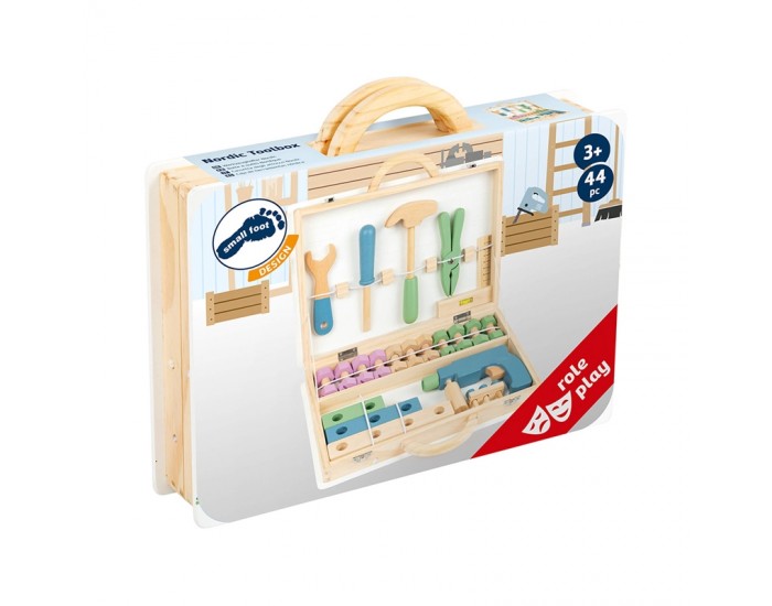 Small Foot Куфарче с инструменти, детско, дървено, 43 части Small Foot Куфарче с инструменти, детско, дървено, 43 части