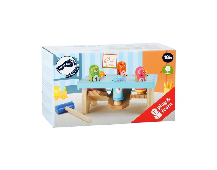 Small Foot Игра с чукче и птици, дървена, 19 x 12 x 12 cm Small Foot Игра с чукче и птици, дървена, 19 x 12 x 12 cm