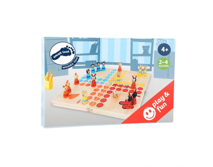 Small Foot Игра Не се сърди, човече, с животни, дървено Small Foot Игра Не се сърди, човече, с животни, дървено