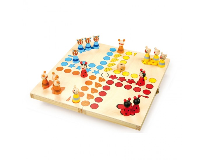 Small Foot Игра Не се сърди, човече, с животни, дървено Small Foot Игра Не се сърди, човече, с животни, дървено