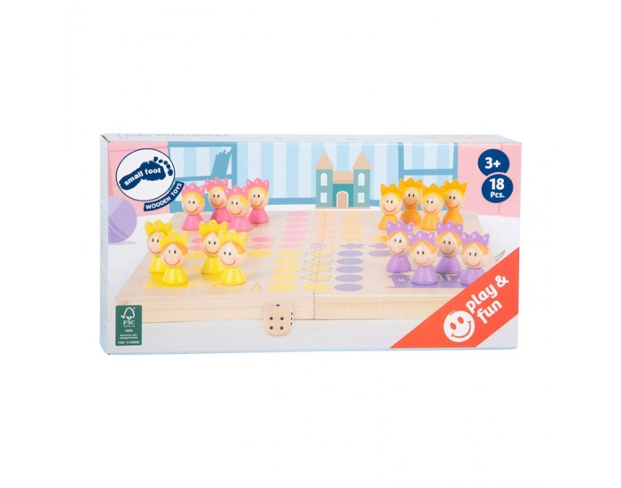 Small Foot Игра Не се сърди, човече - Принцеси, дървено, 24 х 24 х 1.5 cm Small Foot Игра Не се сърди, човече - Принцеси, дървено, 24 х 24 х 1.5 cm