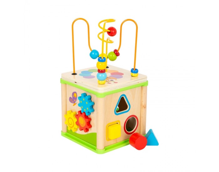 Small Foot Куб, дидактичен, 5 в 1, дървен, 15 х 15 х 29 cm Small Foot Куб, дидактичен, 5 в 1, дървен, 15 х 15 х 29 cm
