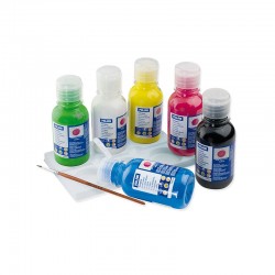 Milan Темперни бои, 6 цвята, 125 ml, с включена четка - Канцеларски материали