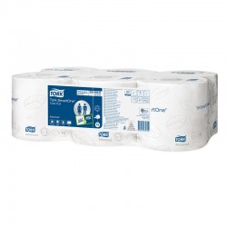 Tork Тоалетна хартия Smart One T8, двупластова, целулозна, 207 m, 6 броя - Tork