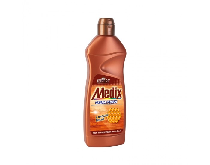 Medix Препарат за почистване на мебели и дърво Expert Cream Polish, крем, с пчелен восък, 500 ml Medix Препарат за почистване на мебели и дърво Expert Cream Polish, крем, с пчелен восък, 500 ml