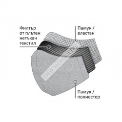 New Silhouette Маска за многократна употреба, трислойна, детска, розова - New Silhouette
