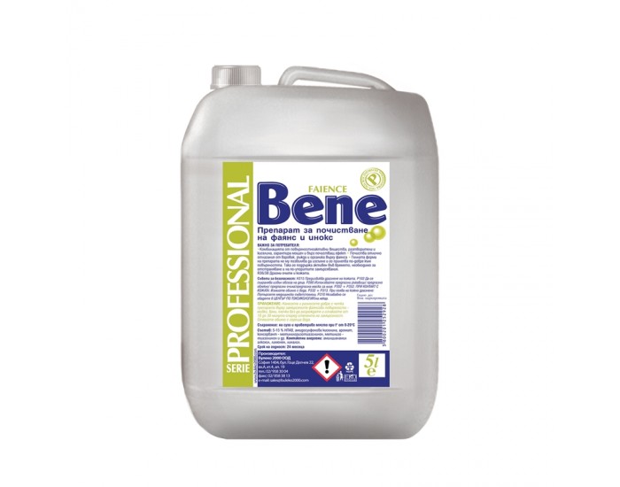 Bene Препарат за почистване на фаянс, професионален, 5 L Bene Препарат за почистване на фаянс, професионален, 5 L