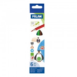 Milan Цветни моливи Triangular, 6 цвята - Пишещи средства