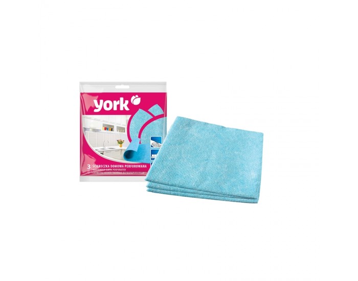 York Домакинска кърпа, перфорирана, 38 х 38 cm, 3 броя York Домакинска кърпа, перфорирана, 38 х 38 cm, 3 броя