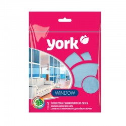York Кърпа, микрофибърна, за почистване на стъкло, 30 x 30 cm - Почистващи продукти, Кошове за смет и консумативи