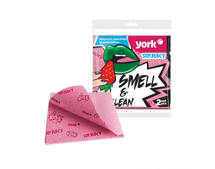York Кърпа So!Juicy, ароматизирана, ягода, 2 броя York Кърпа So!Juicy, ароматизирана, ягода, 2 броя