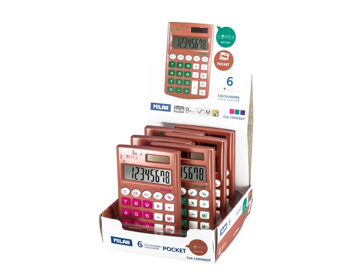 Milan Калкулатор Copper, 8-разряден, цвят асорти Milan Калкулатор Copper, 8-разряден, цвят асорти