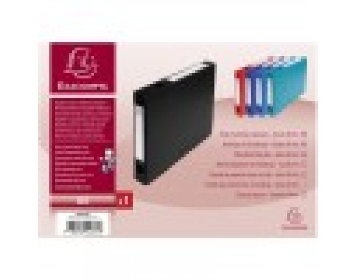Exacompta Бокс с копче, A4, PP, 4 cm, хоризонтален и вертикален, черен