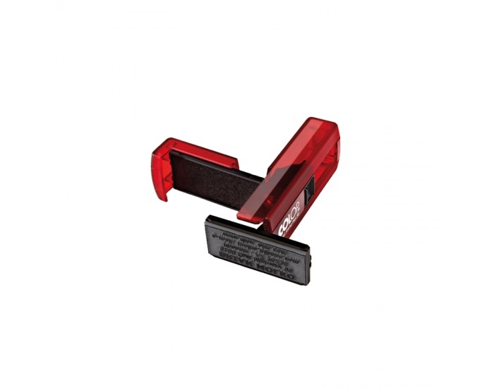 Colop Печат Pocket Stamp Plus 30, джобен, 18 x 47 mm, рубиненочервен, син отпечатък Colop Печат Pocket Stamp Plus 30, джобен, 18 x 47 mm, рубиненочервен, син отпечатък