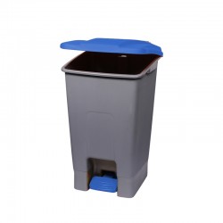 Planet Кош за отпадъци, за разделно събиране, с педал, пластмасов, 70 L, син - Planet
