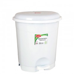 Planet Кош за отпадъци, с педал, пластмасов, 50 L, бял - Planet