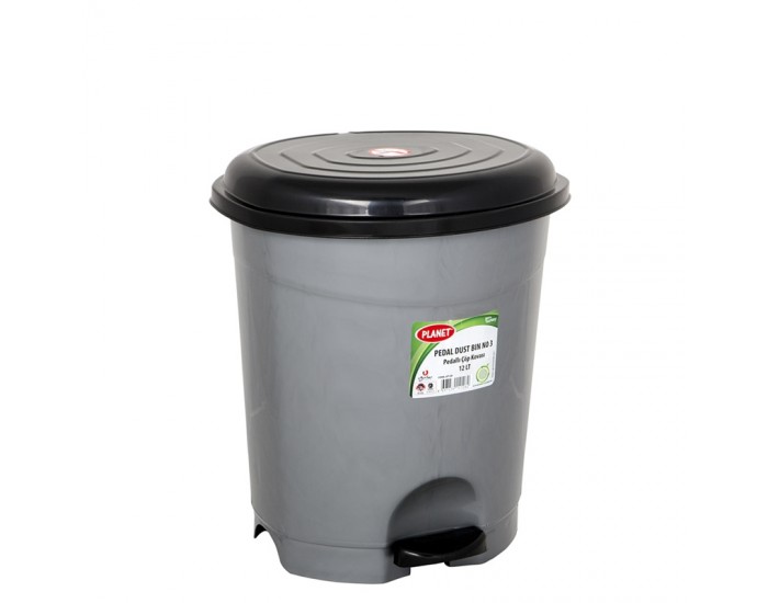 Planet Кош с педал, 12 L, сив Planet Кош с педал, 12 L, сив